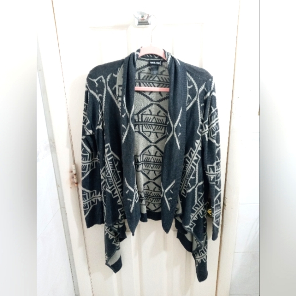 Wet Seal Tribal Aztec Open Cardigan Size Large